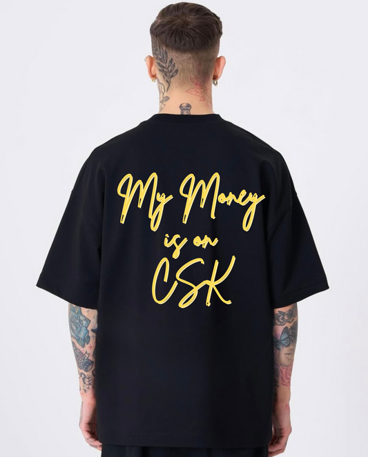 “My Money is on CSK” Oversized T-Shirt – BillionaireZ Sports Drop