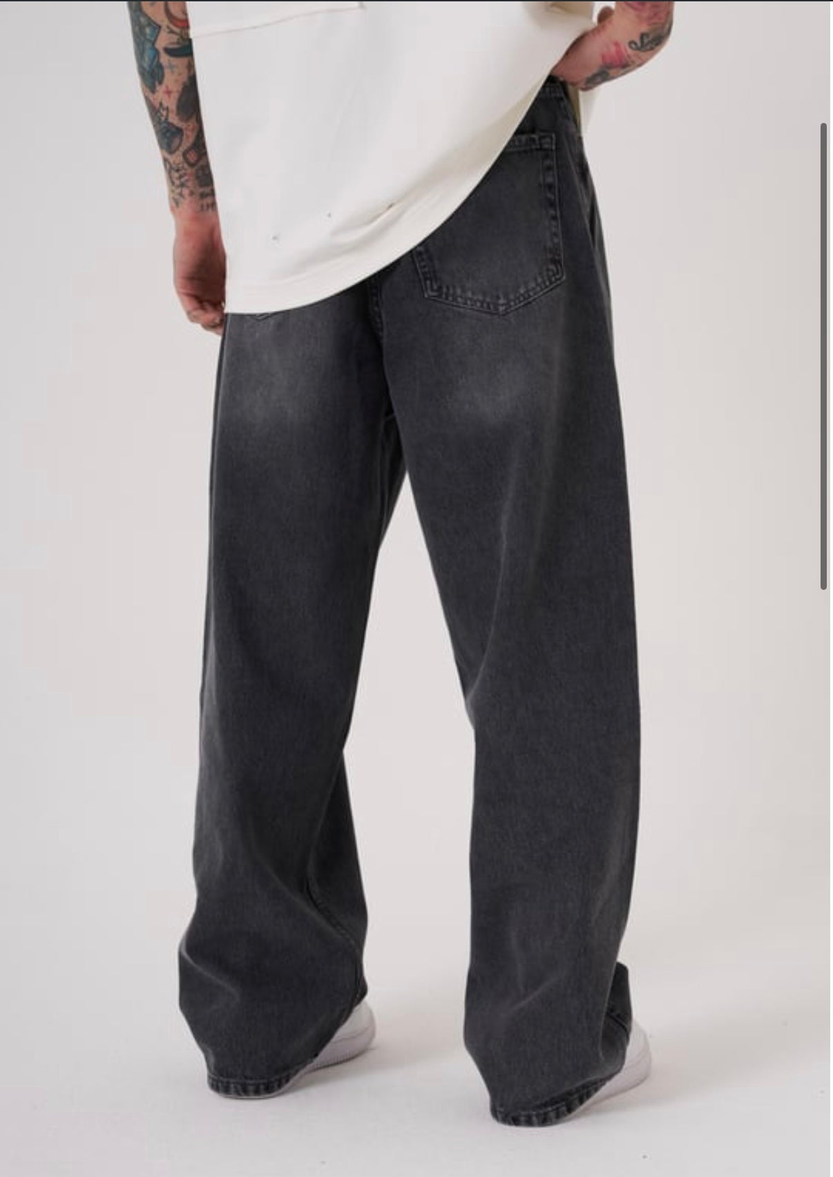 Charcoal Fade Oversized Denim – BillionaireZ Signature Drop