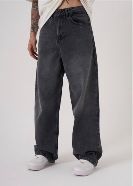 Charcoal Fade Oversized Denim – BillionaireZ Signature Drop