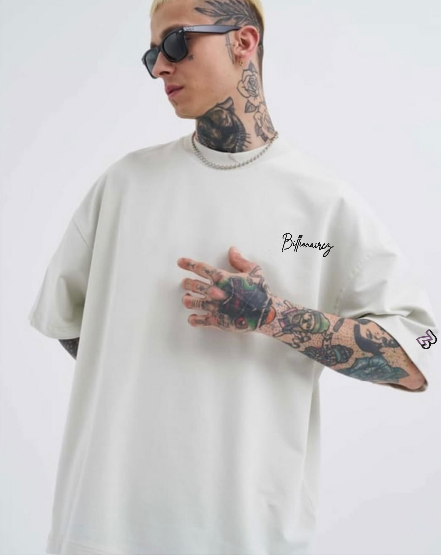 BillionaireZ Signature Oversized Tee- White