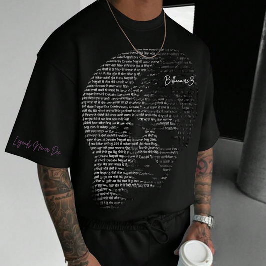 BillionaireZ Signed To God X Sidhu Moosewala Oversized Tee