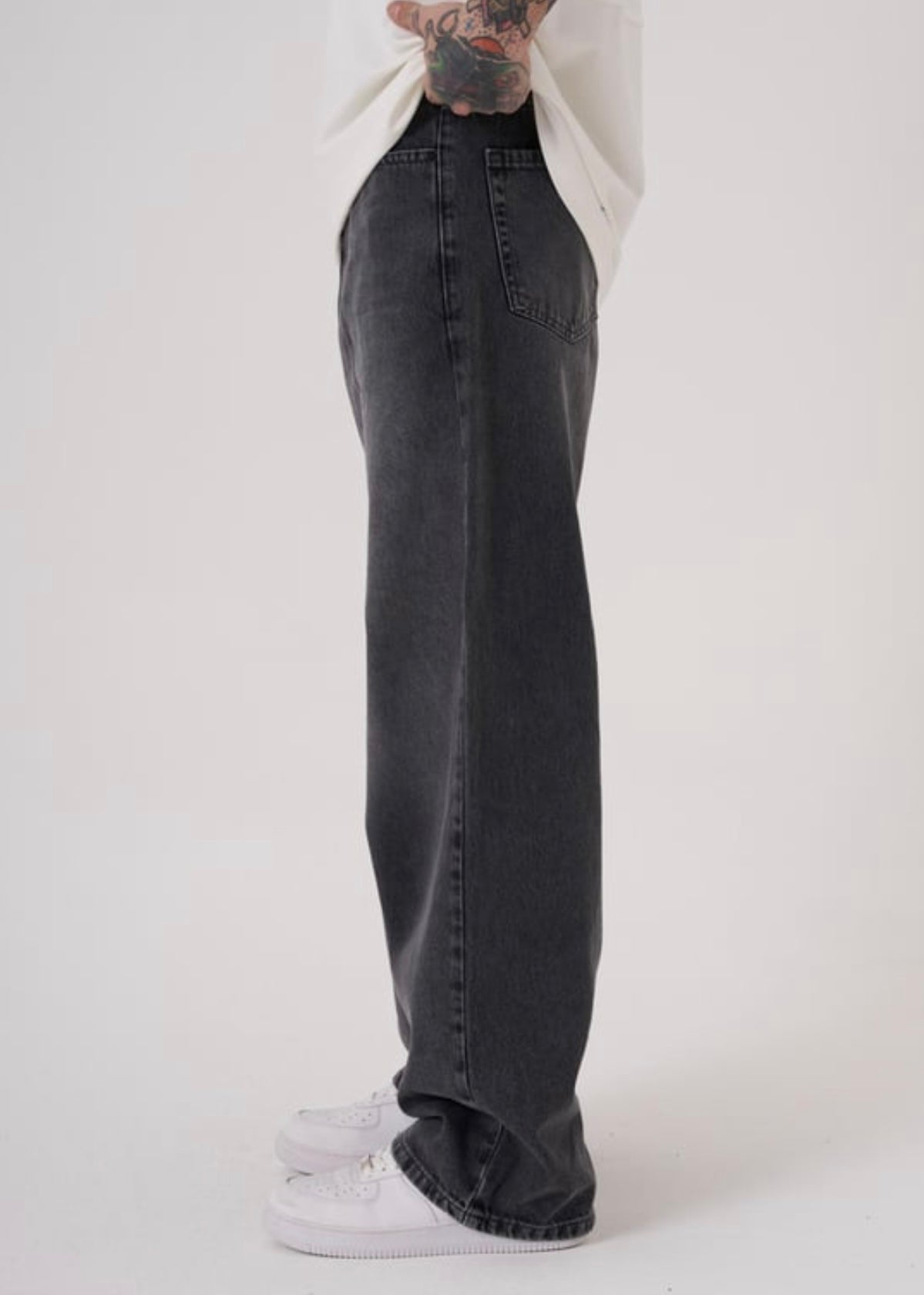 Charcoal Fade Oversized Denim – BillionaireZ Signature Drop