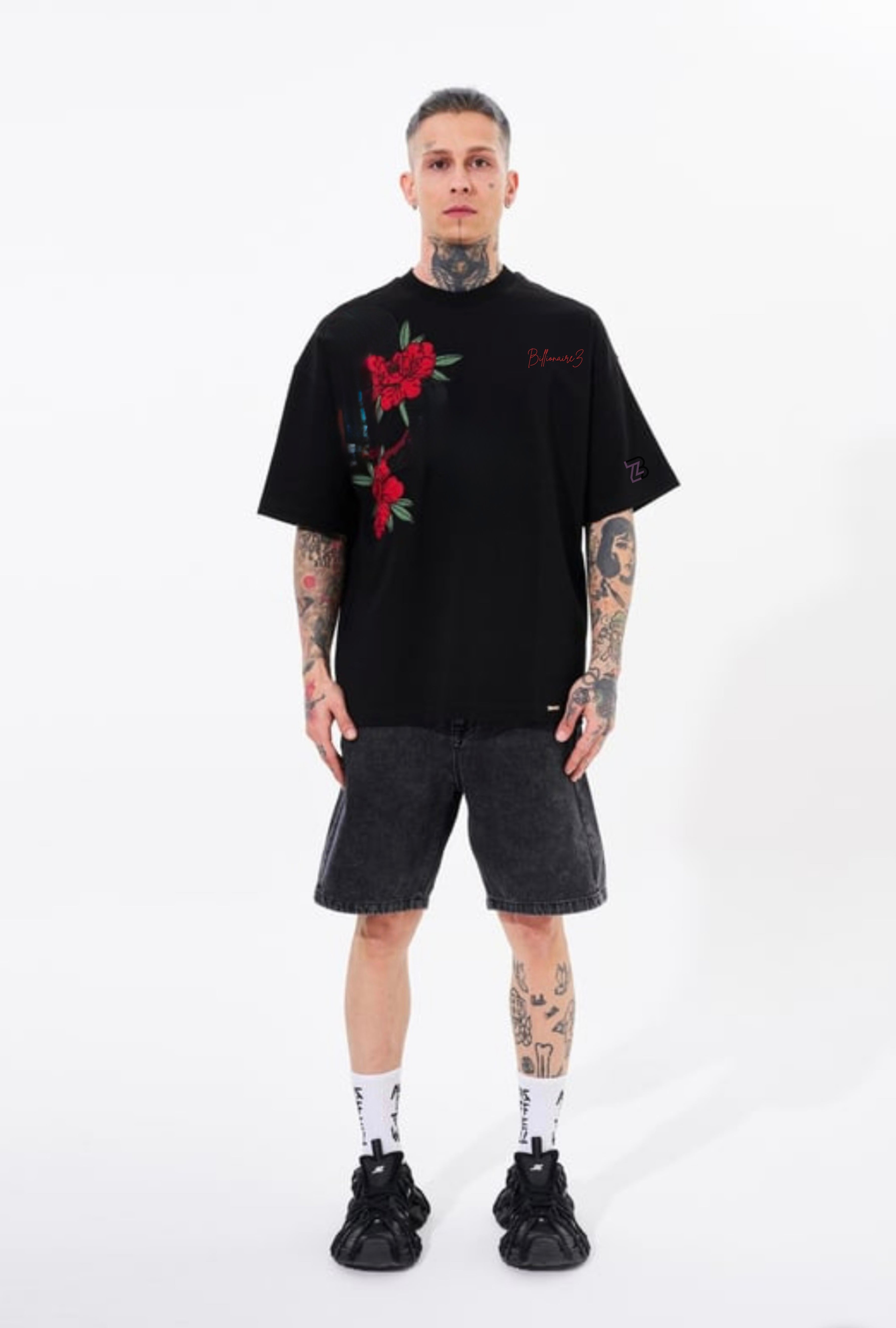 BillionaireZ Venom Bloom Oversized Tee
