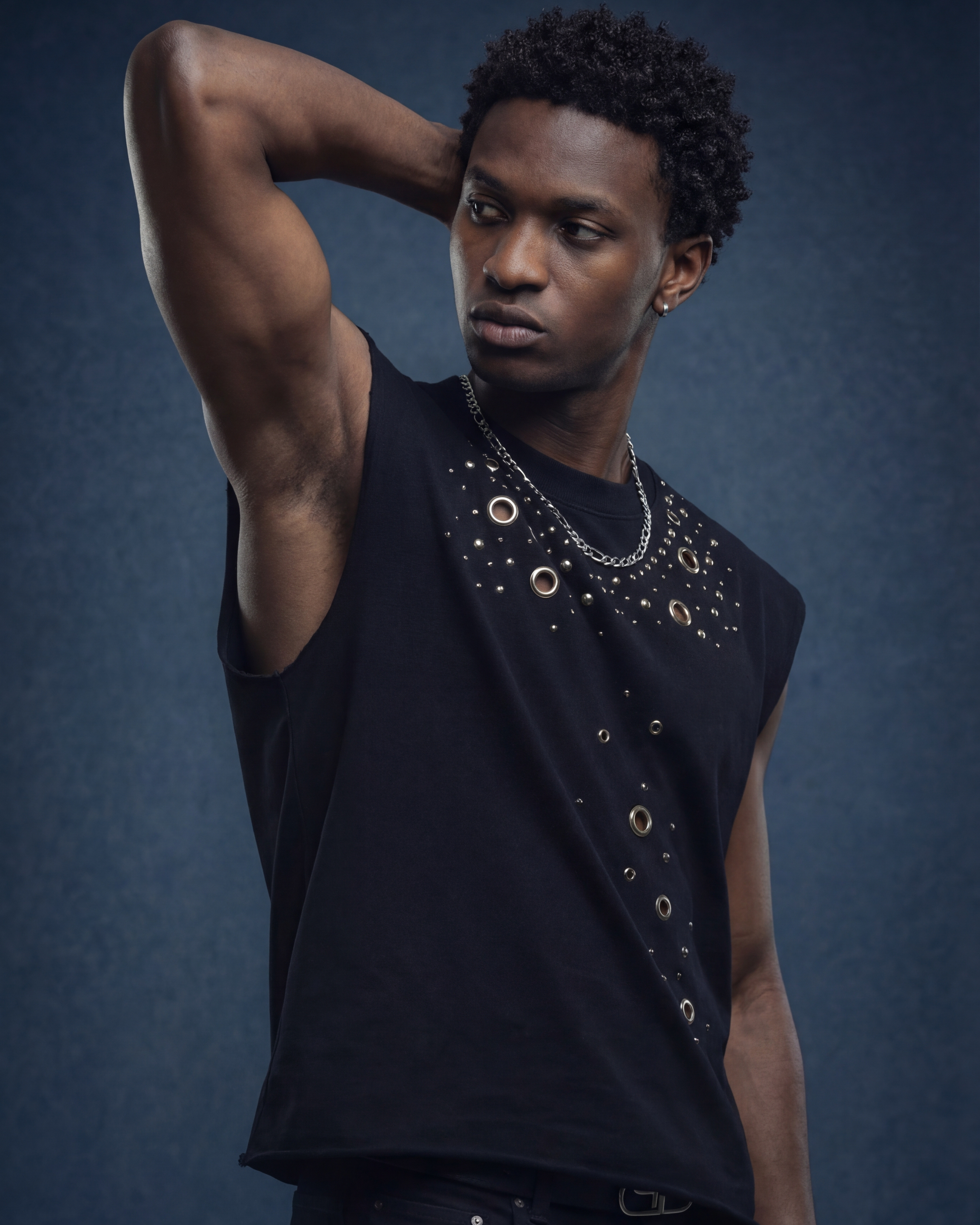 Midnight Rebel Studded Tank