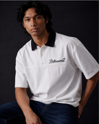 BillionaireZ Ivory Denim Polo Tee