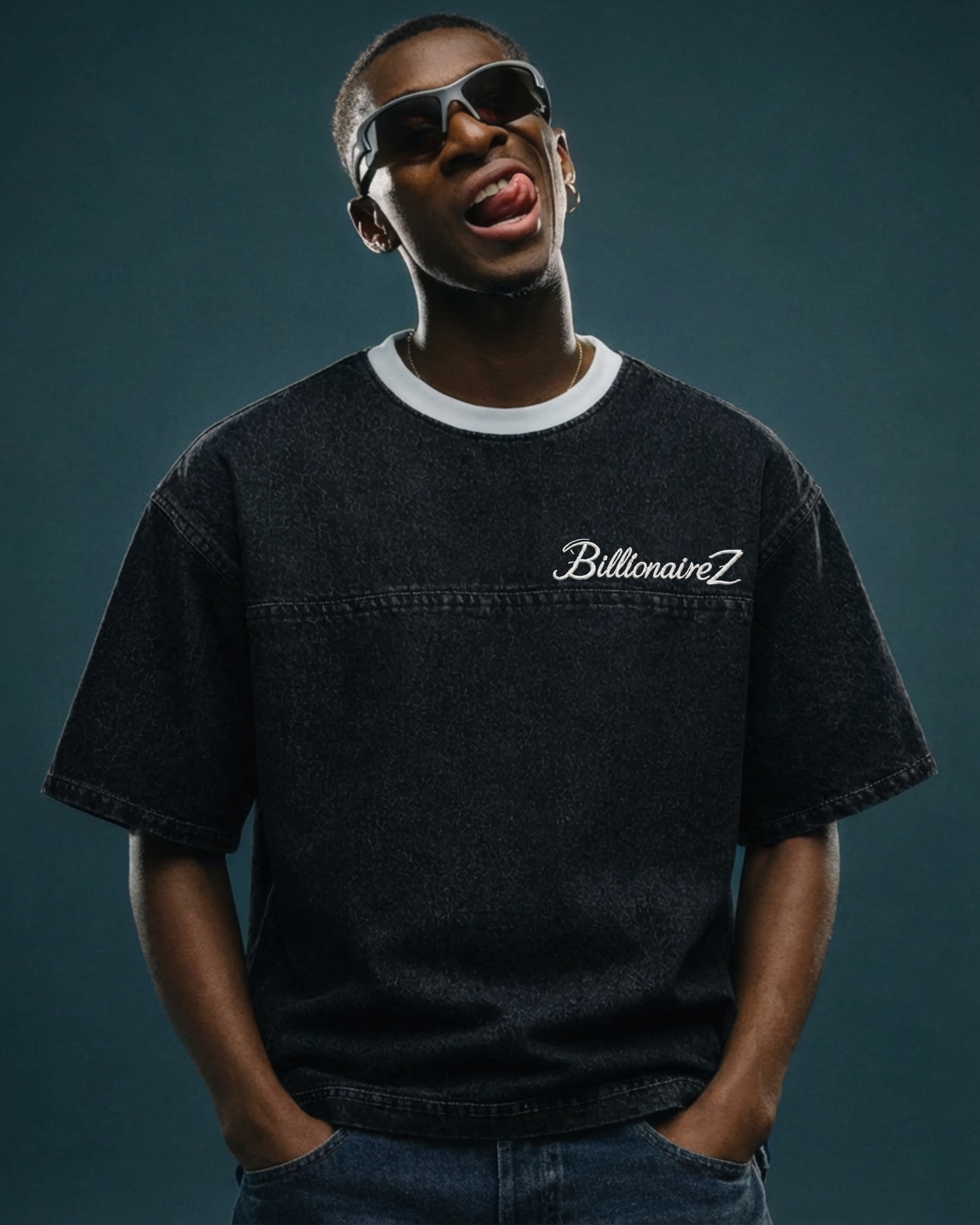 BillionaireZ Black Denim Tee
