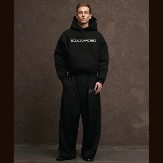 BZ Oversized Coord Set – Midnight Black