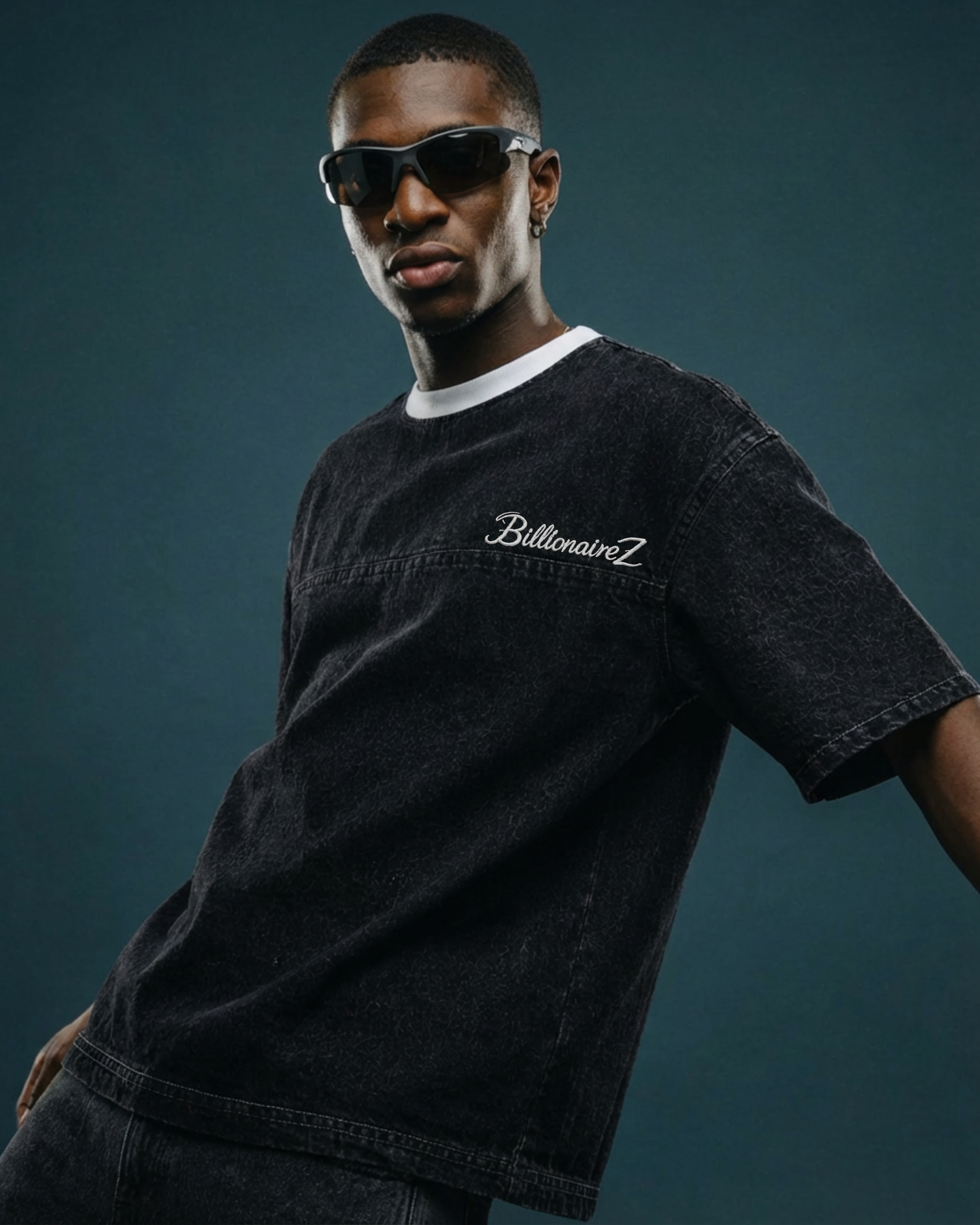 BillionaireZ Black Denim Tee