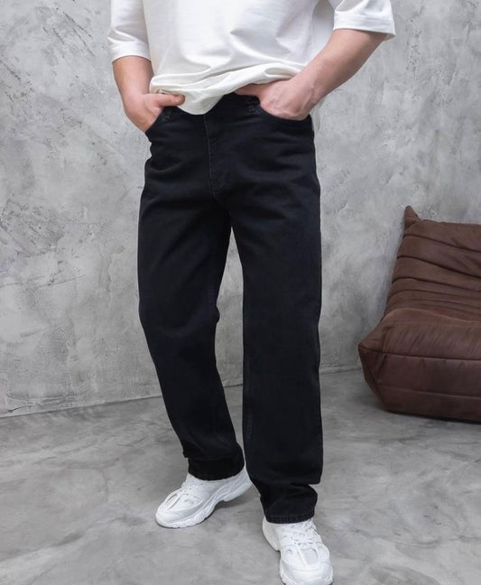 BillionaireZ Signature Relaxed-Fit Black Denim Jeans