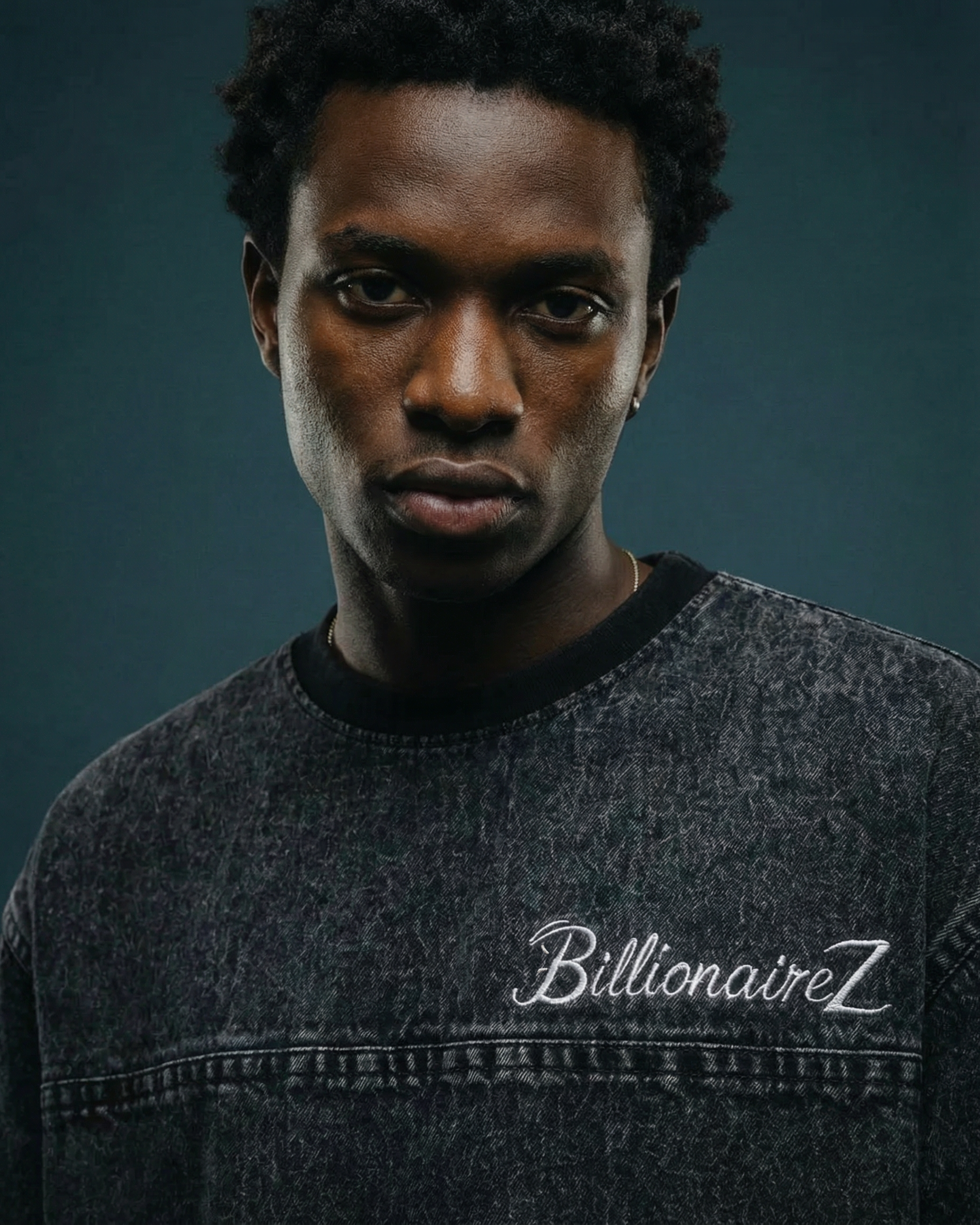 BillionaireZ Ash Grey Denim Tee