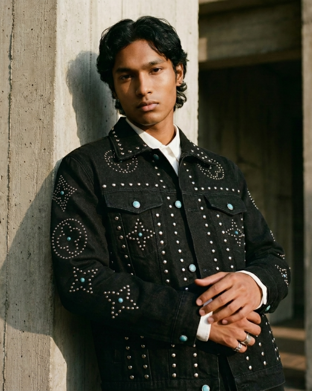 BillionaireZ Authority Studded Jacket