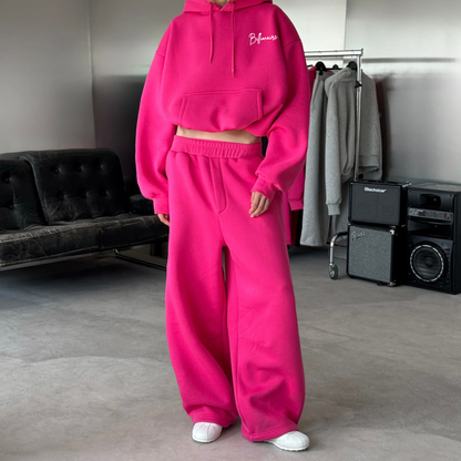 BillionaireZ® Signature Oversized Coord Set – Hot Pink