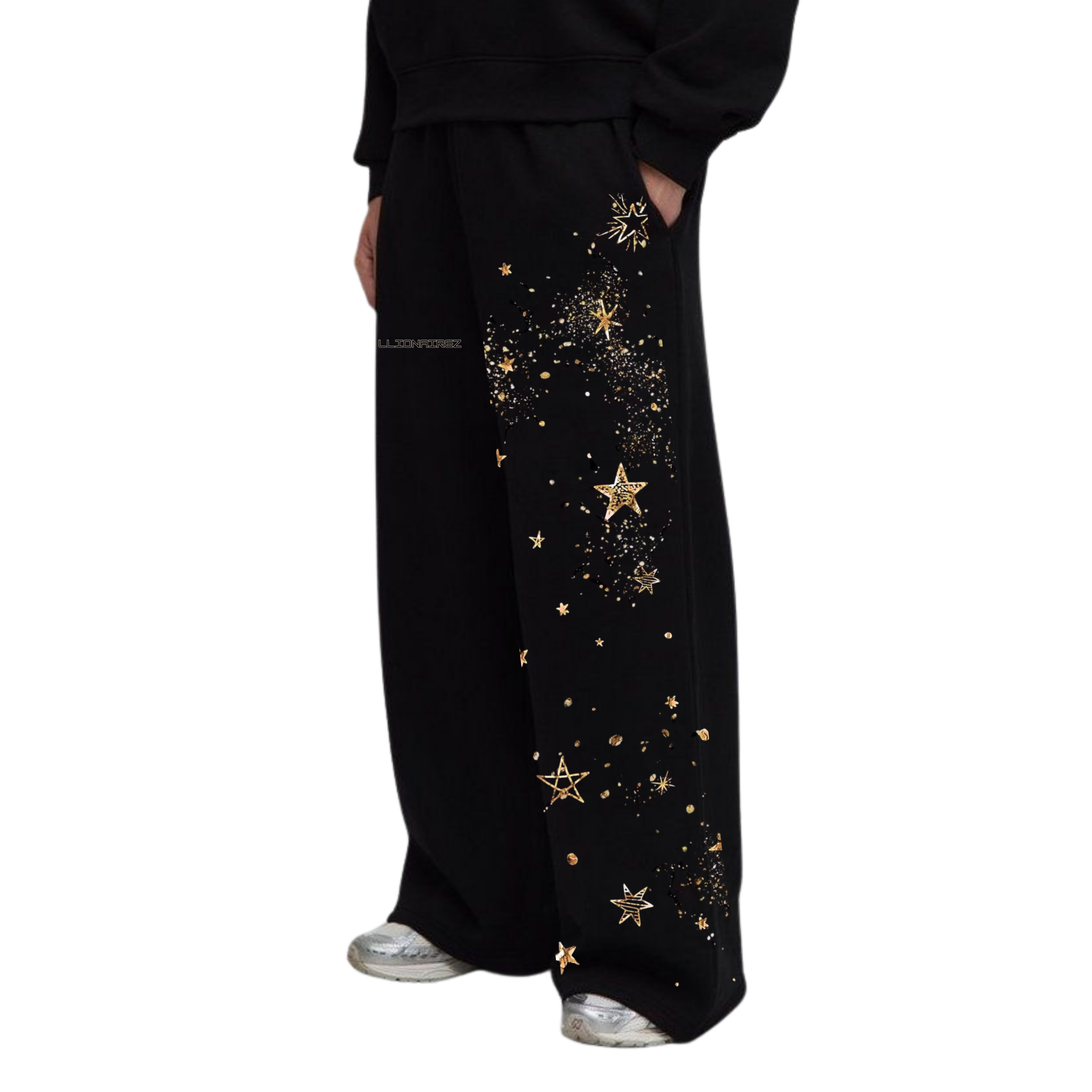 Starlit Gold Graphic Joggers – BillionaireZ