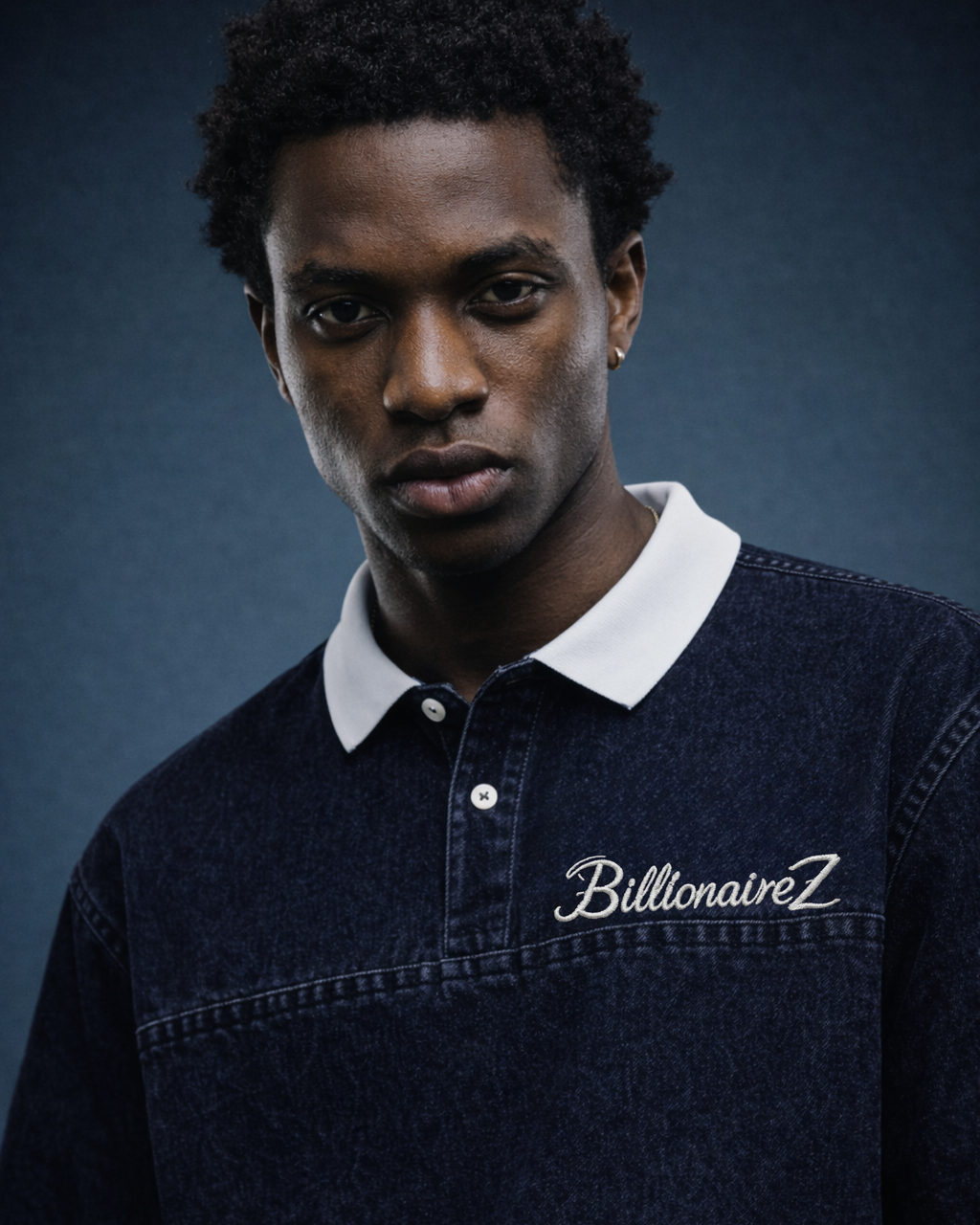 BillionaireZ Signature Denim Polo Tee