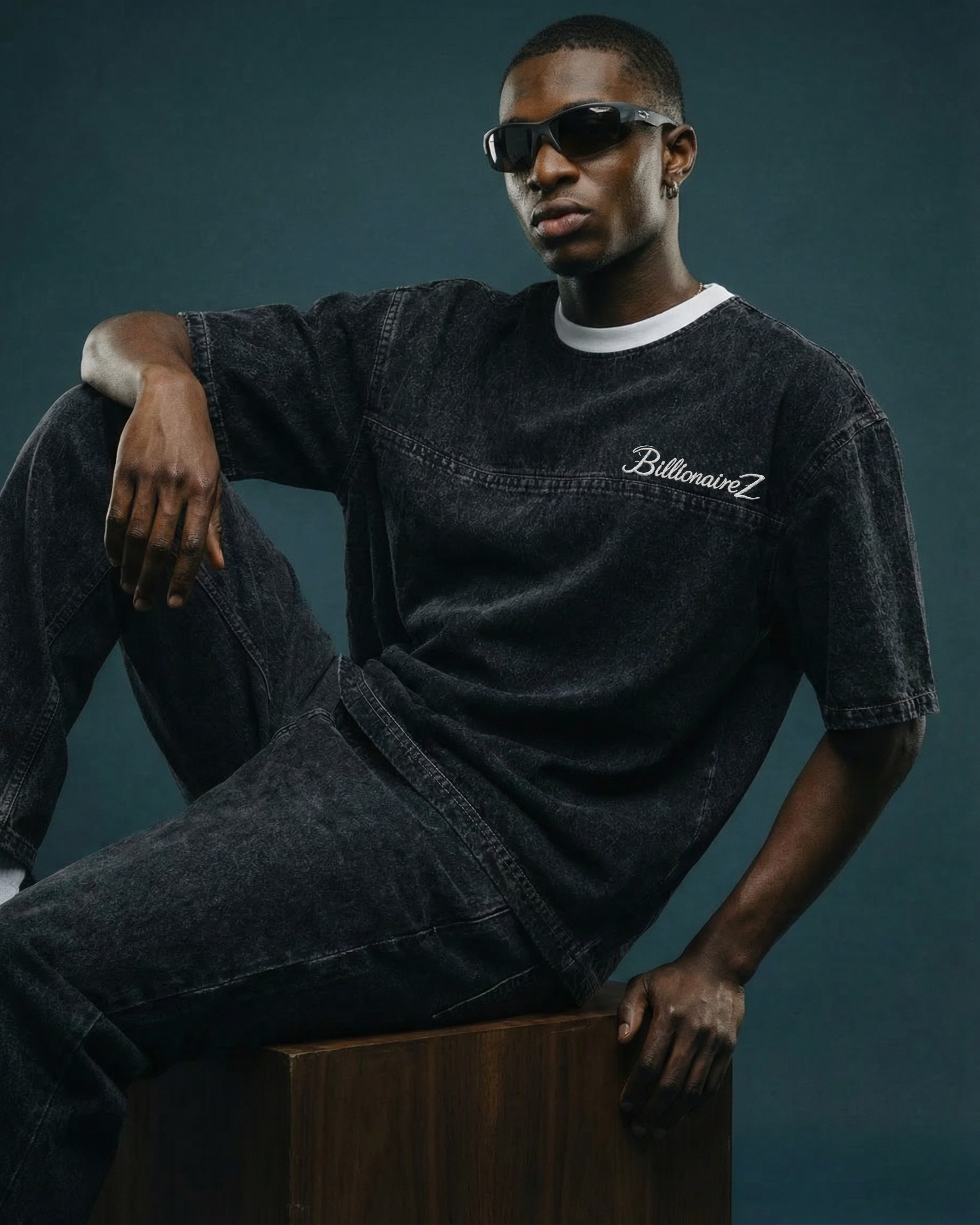 BillionaireZ Black Denim Tee
