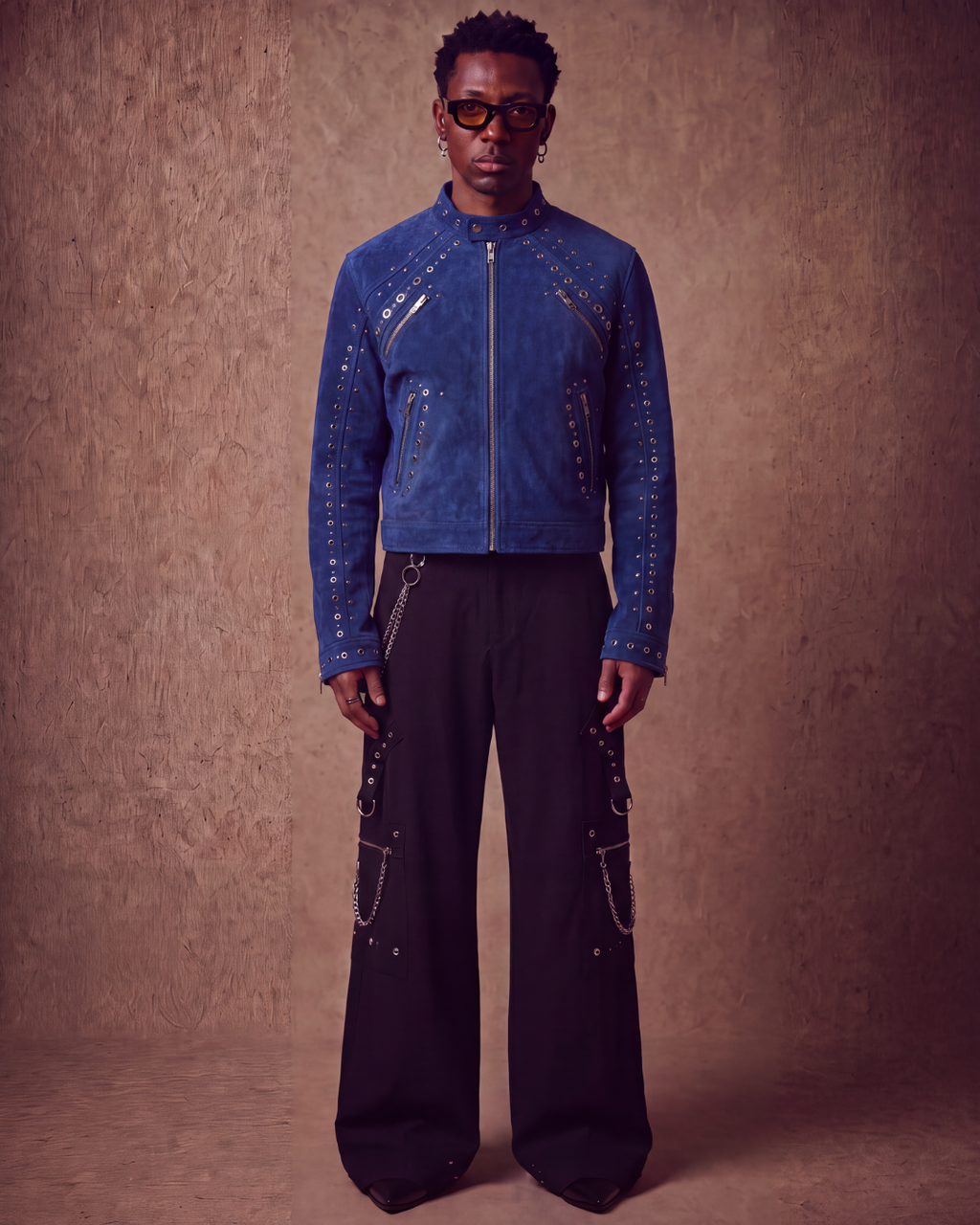 BillionaireZ Cobalt Riot Suede Jacket