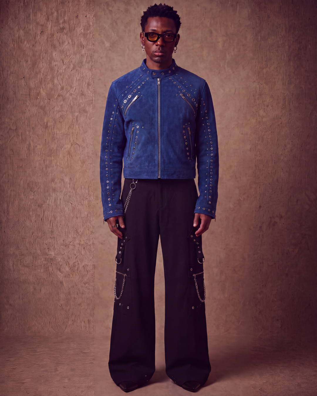 BillionaireZ Cobalt Riot Suede Jacket