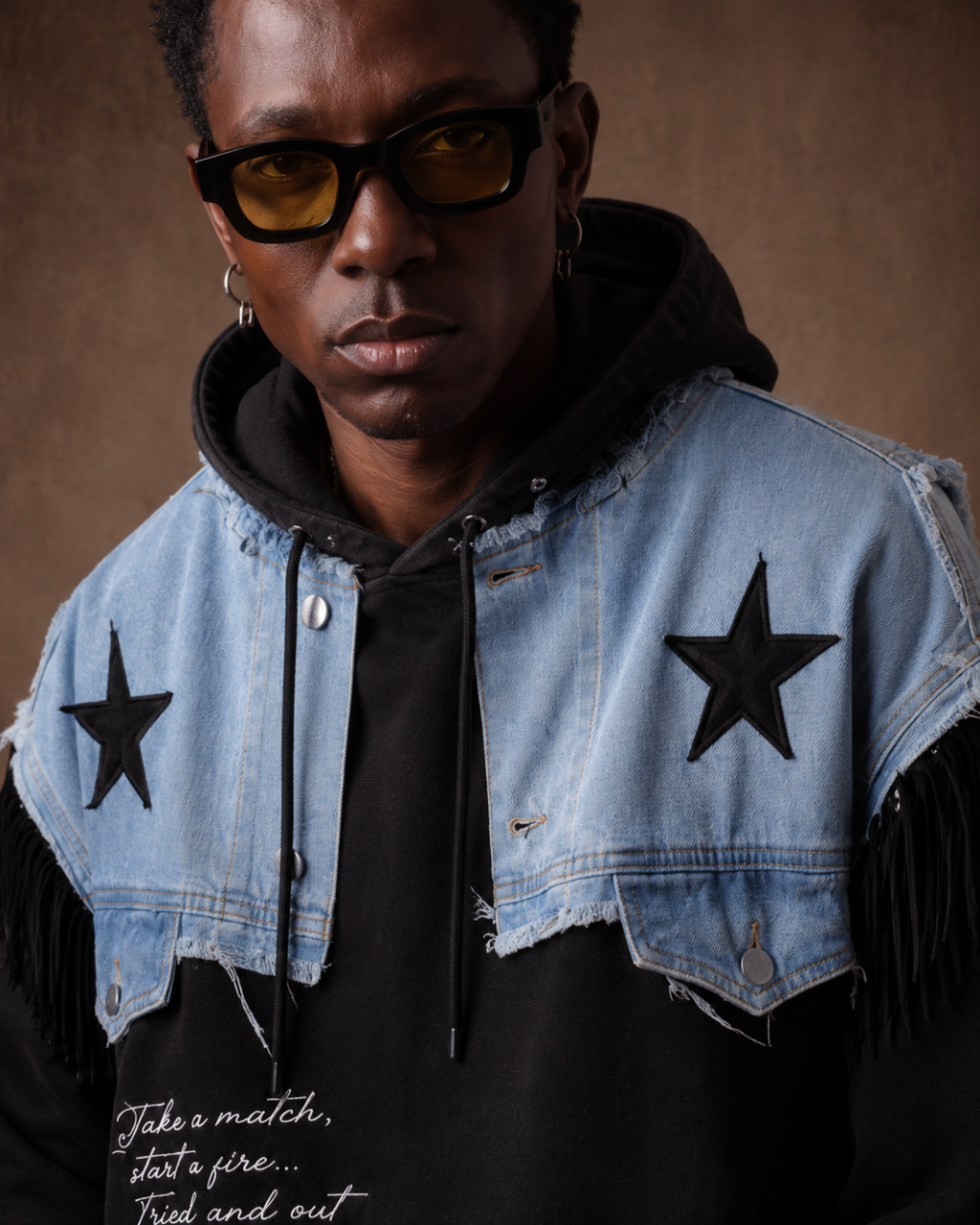 BillionaireZ Outlaw Star Denim Hoodie