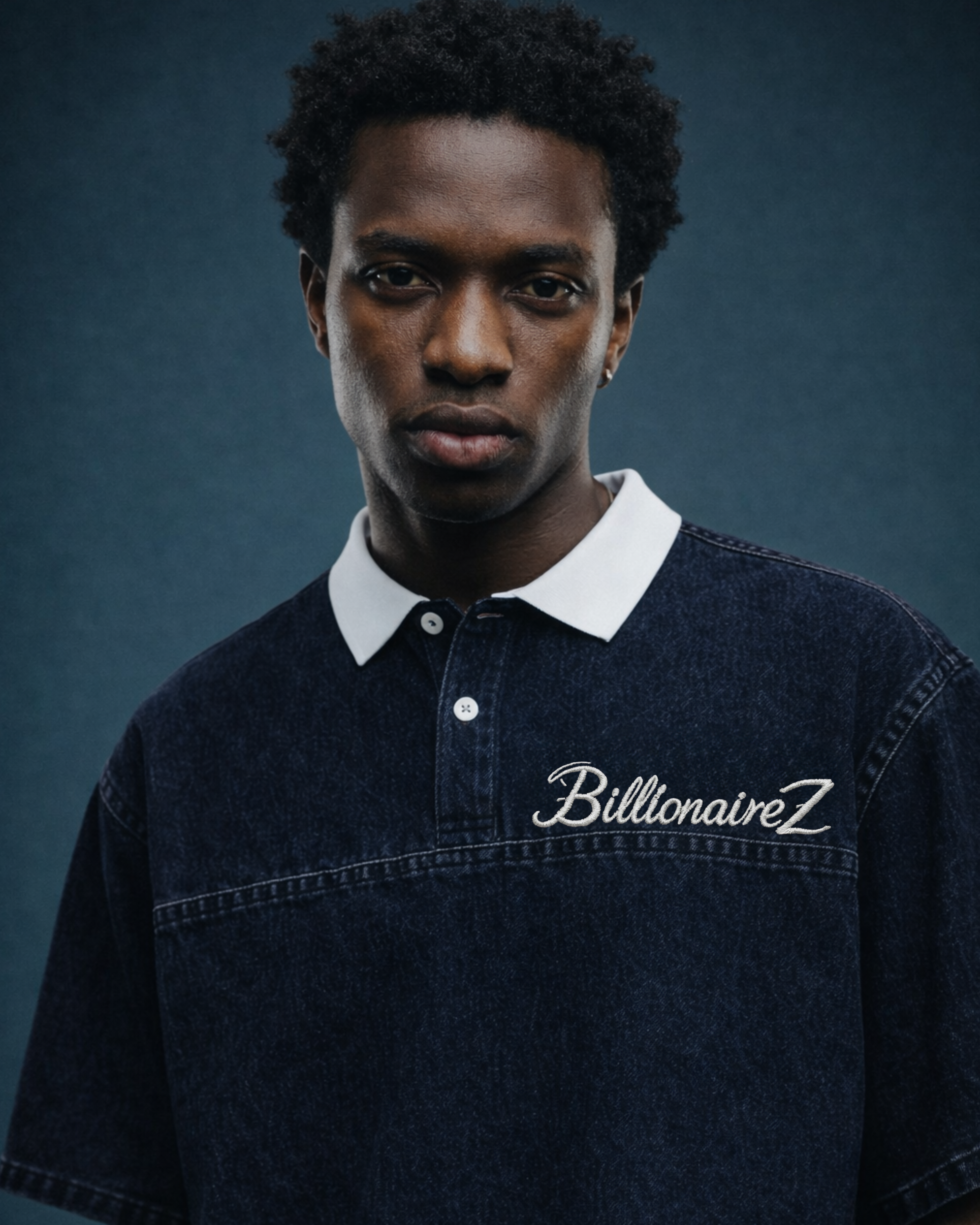 BillionaireZ Signature Denim Polo Tee