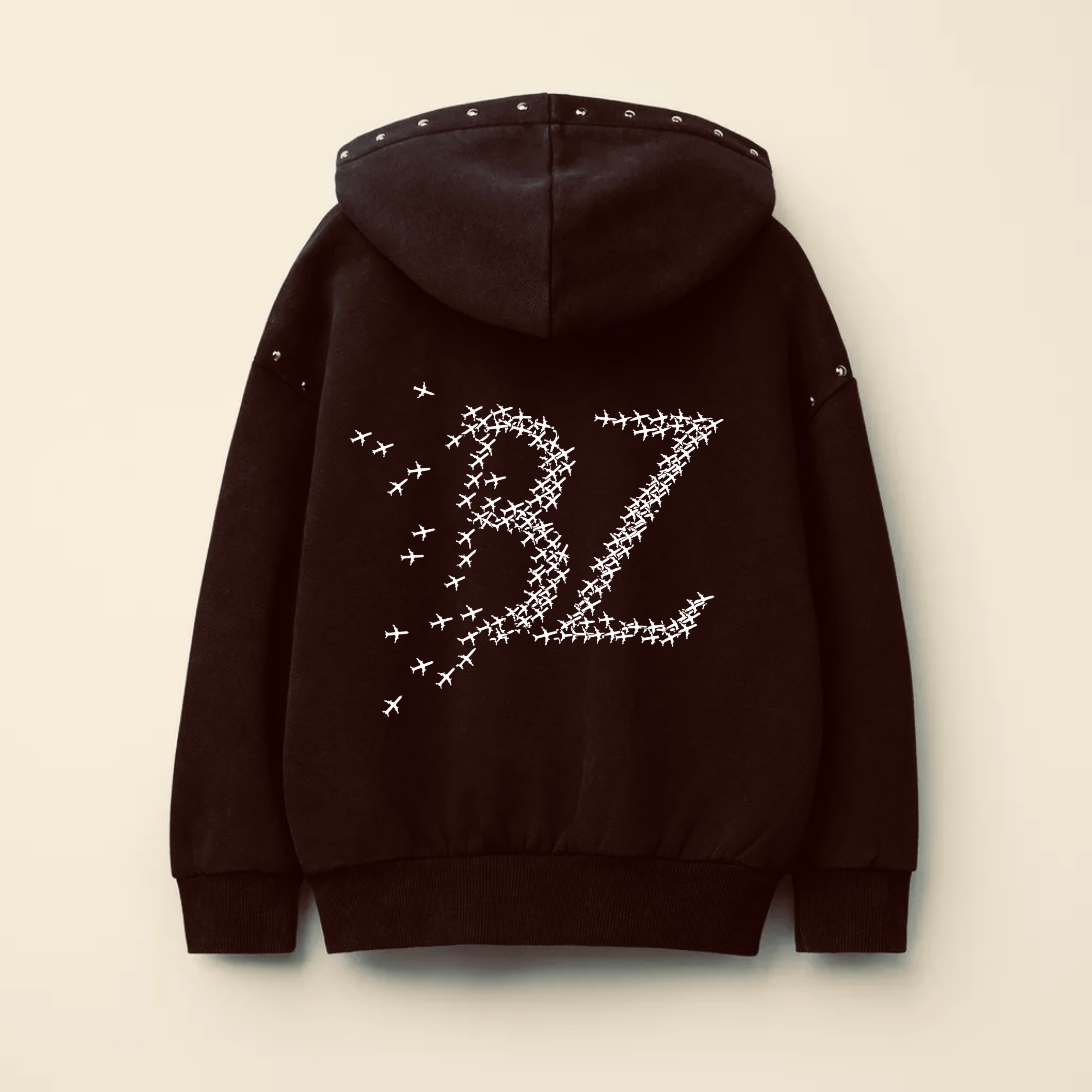 BZ Flight Mode Studded Zip Hoodie