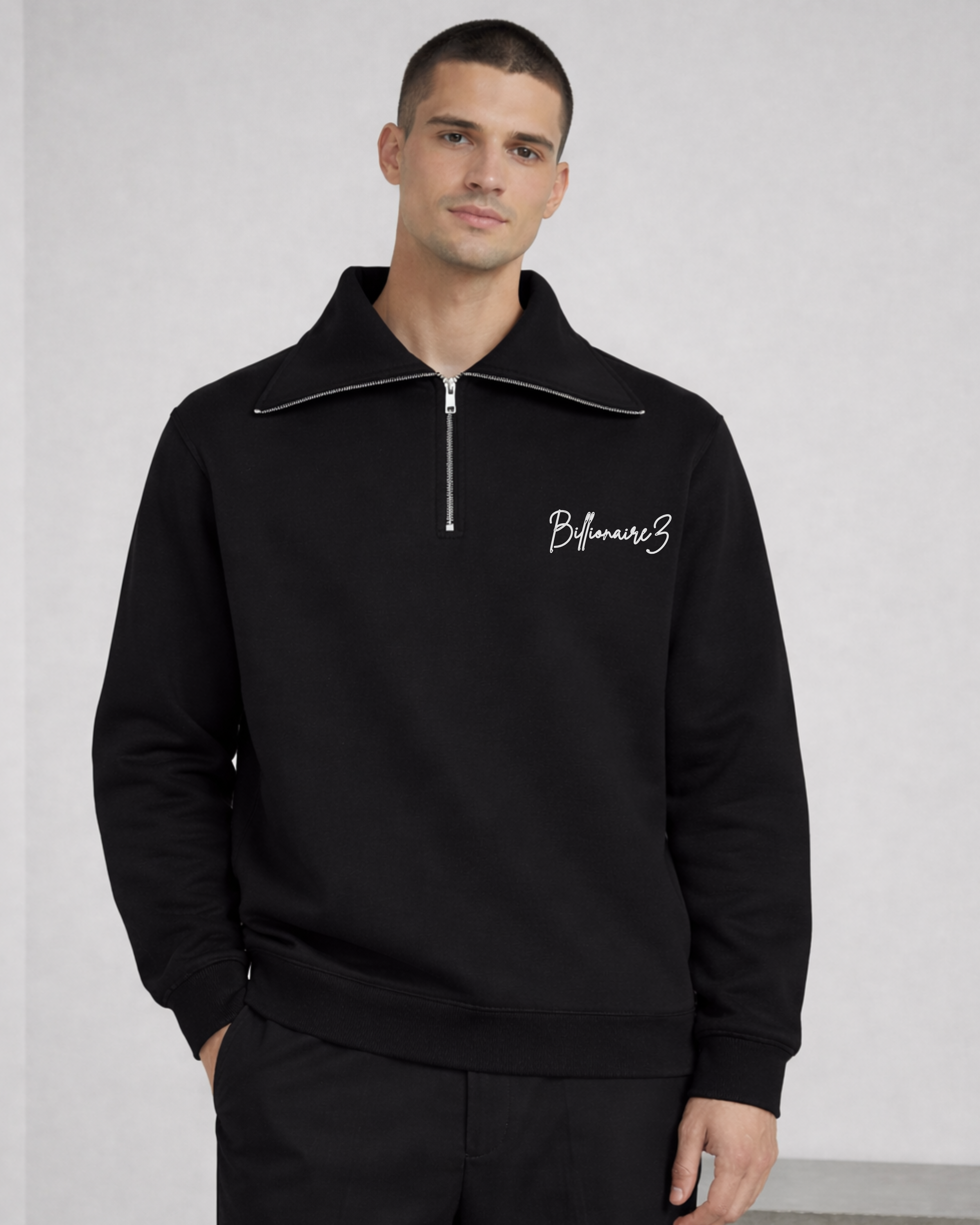 Midnight Authority Zip-Neck Sweatshirt