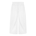 “Starlight Script” Wide-Leg Joggers – White Edition