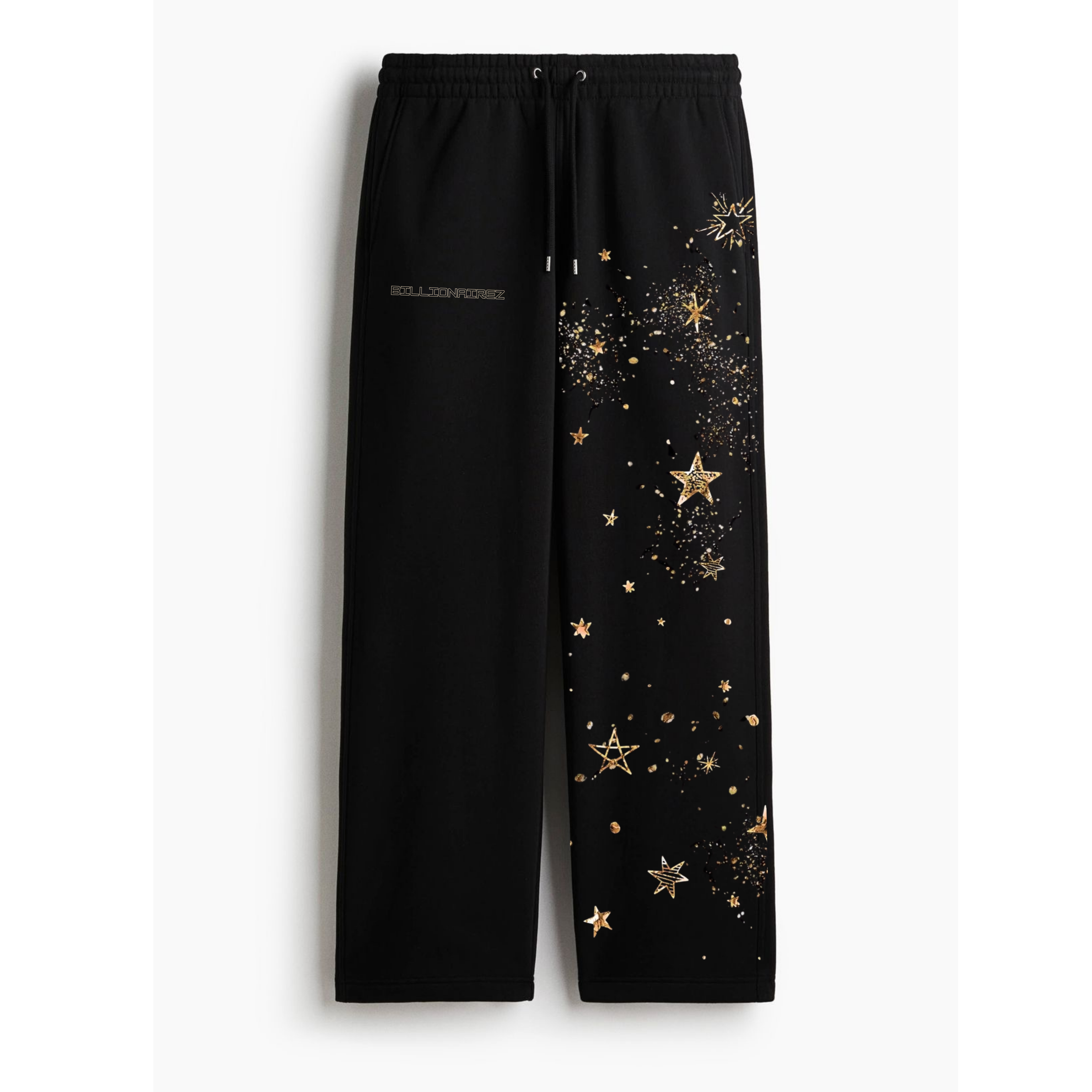 Starlit Gold Graphic Joggers – BillionaireZ
