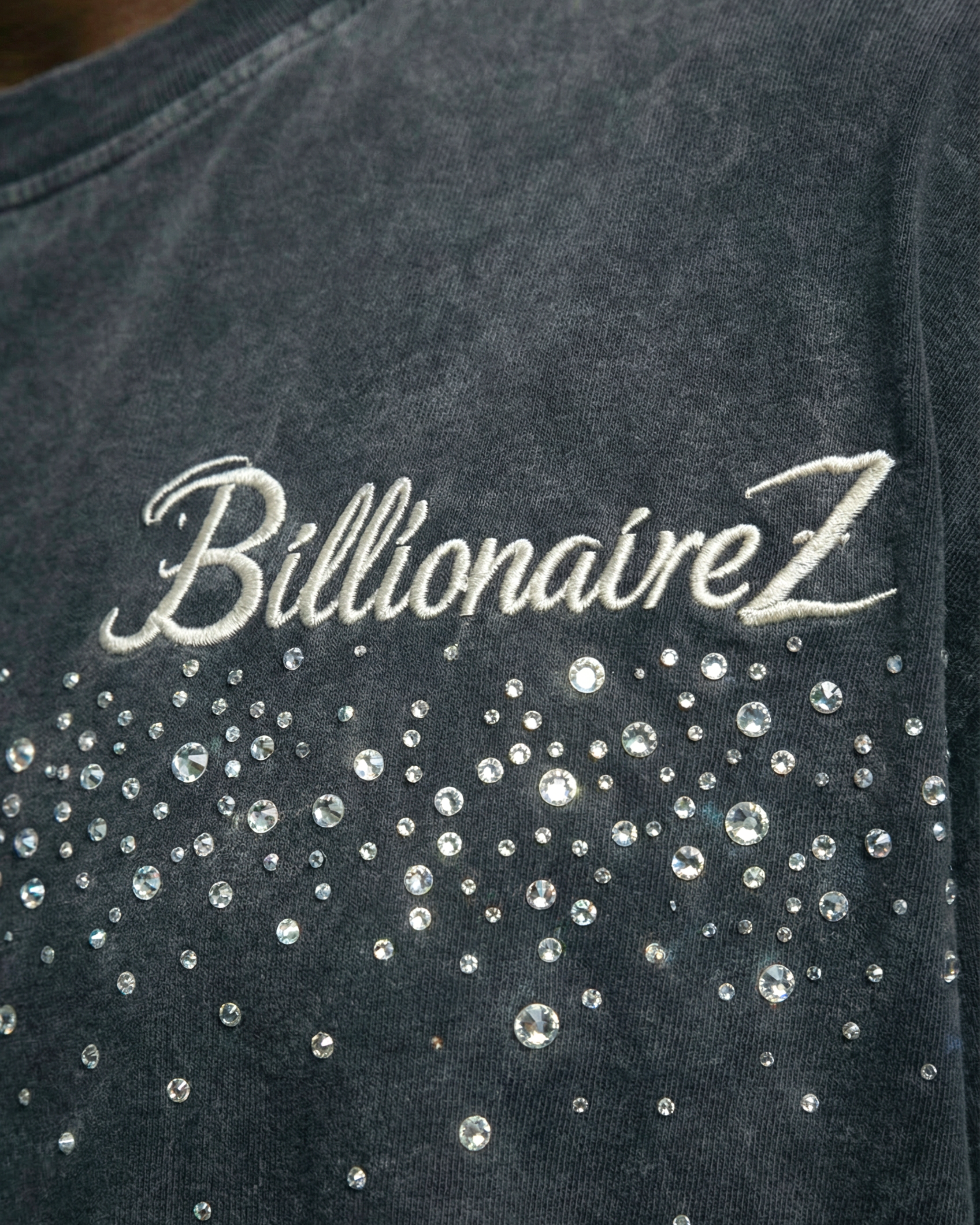 BillionaireZ Grey Starlight Cut Out Tee