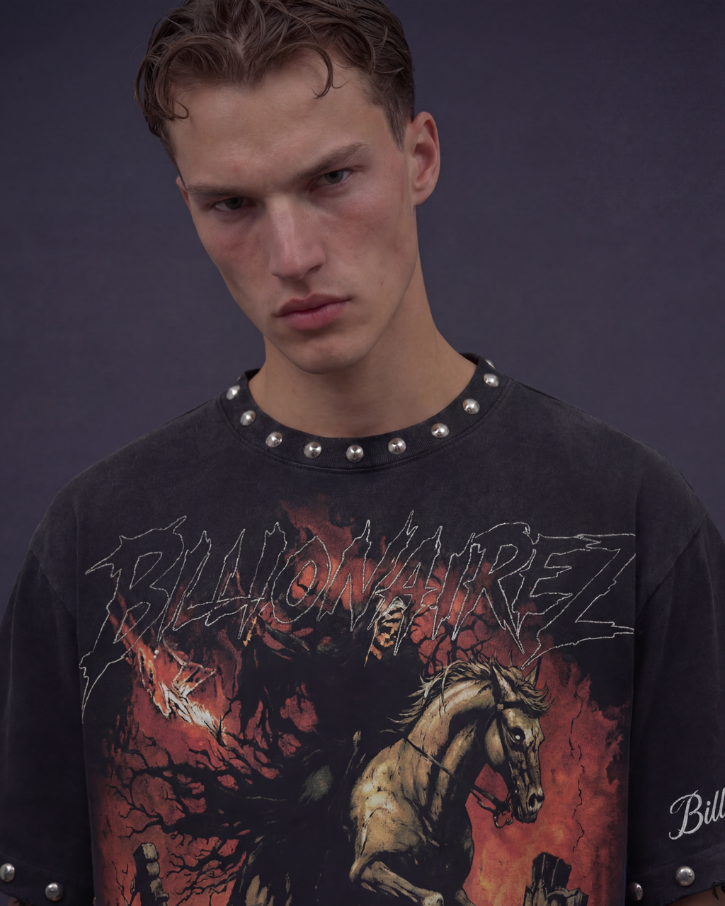 BillionaireZ Grave Dominion Studded Tee