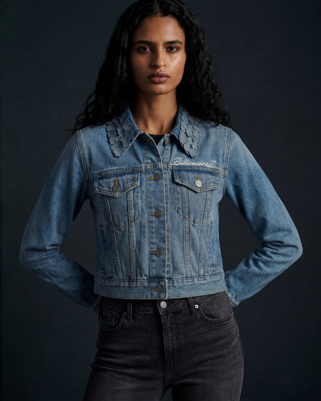 BillionaireZ Fleur Denim Jacket