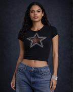 BillionaireZ Starlight Cutout Crop Top