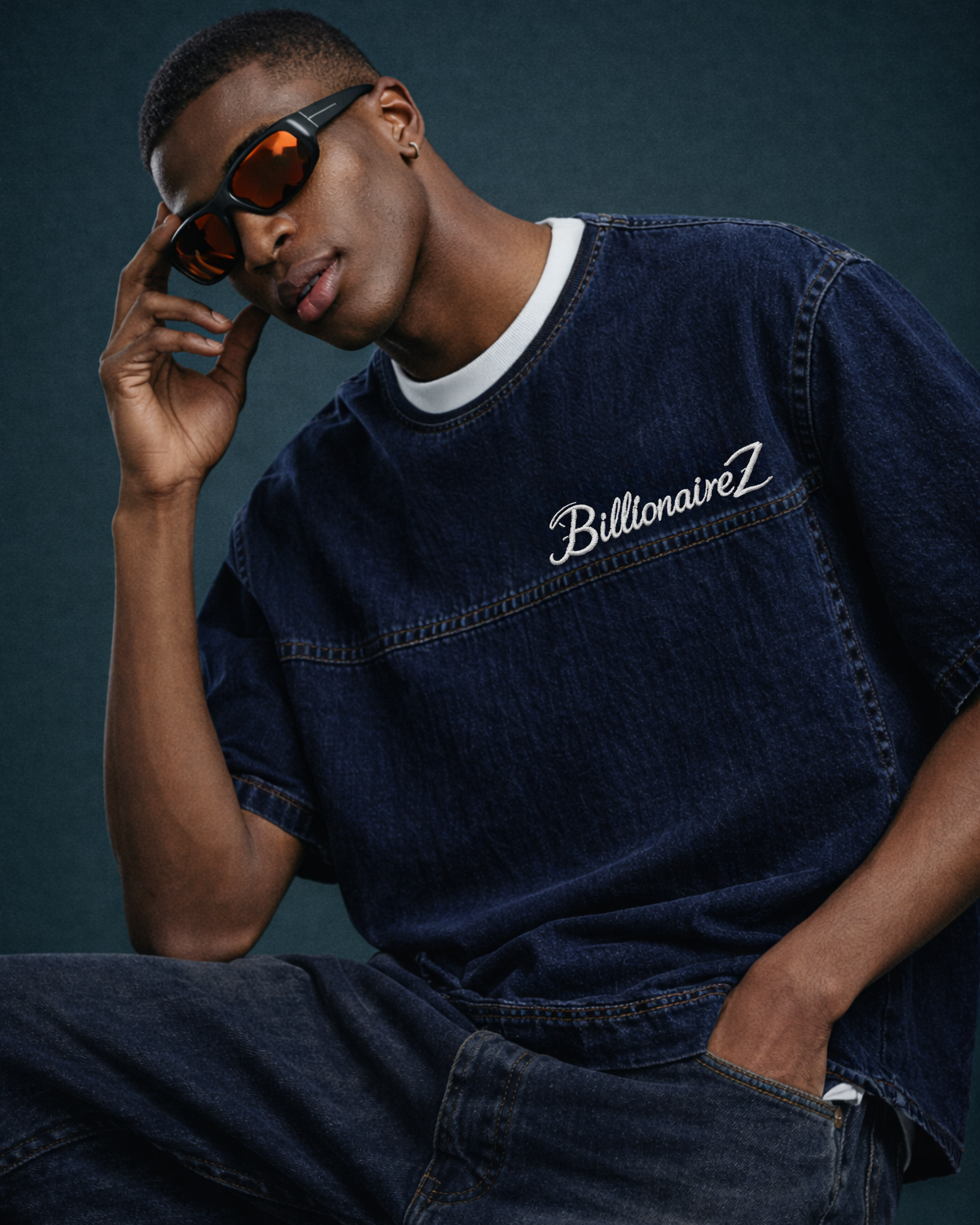 BillionaireZ Denim Signature Tee