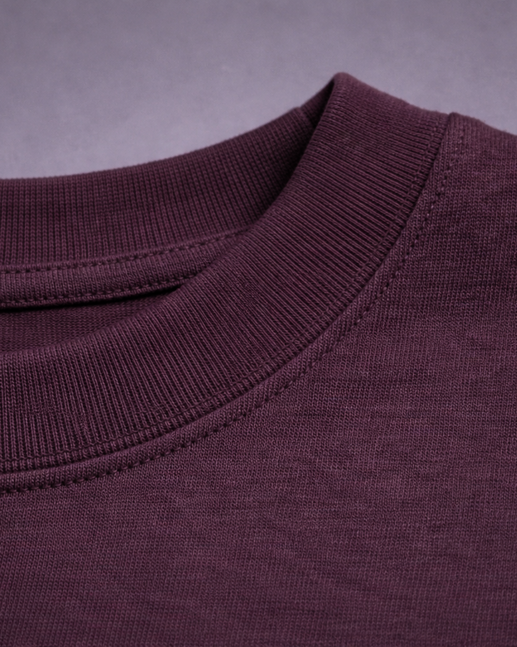 Wine Plum Back Emblem Oversized Tee