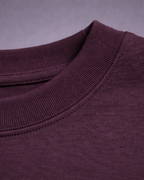 Wine Plum Back Emblem Oversized Tee