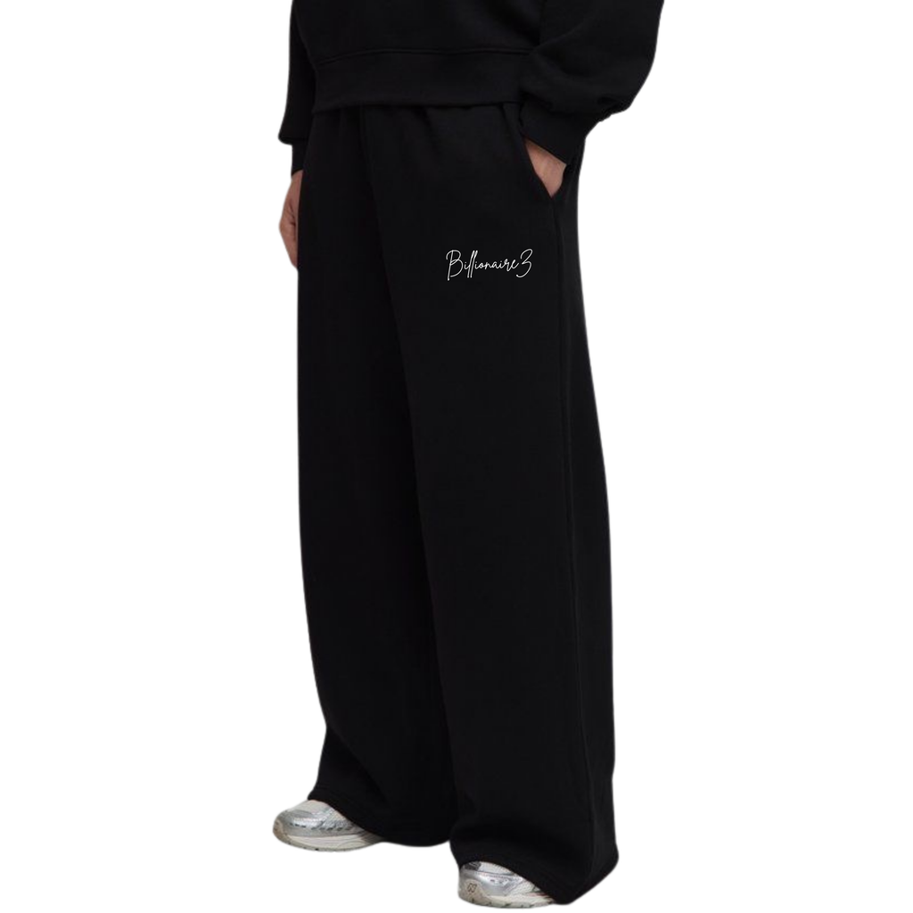 BillionaireZ® Signature Zipper Oversized Coord Set – Jet Black