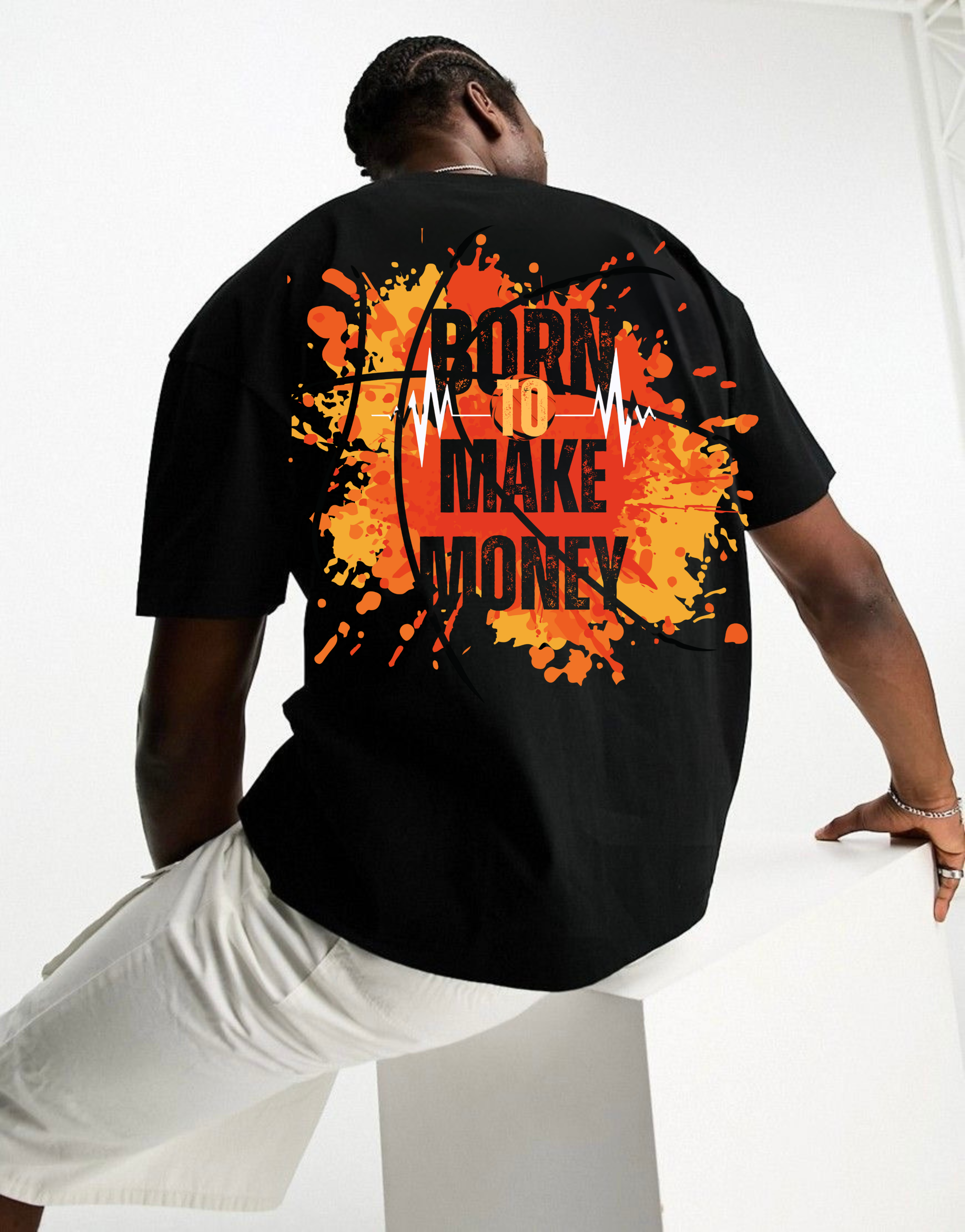 BillionaireZ “Born to make money” Oversized T-Shirt