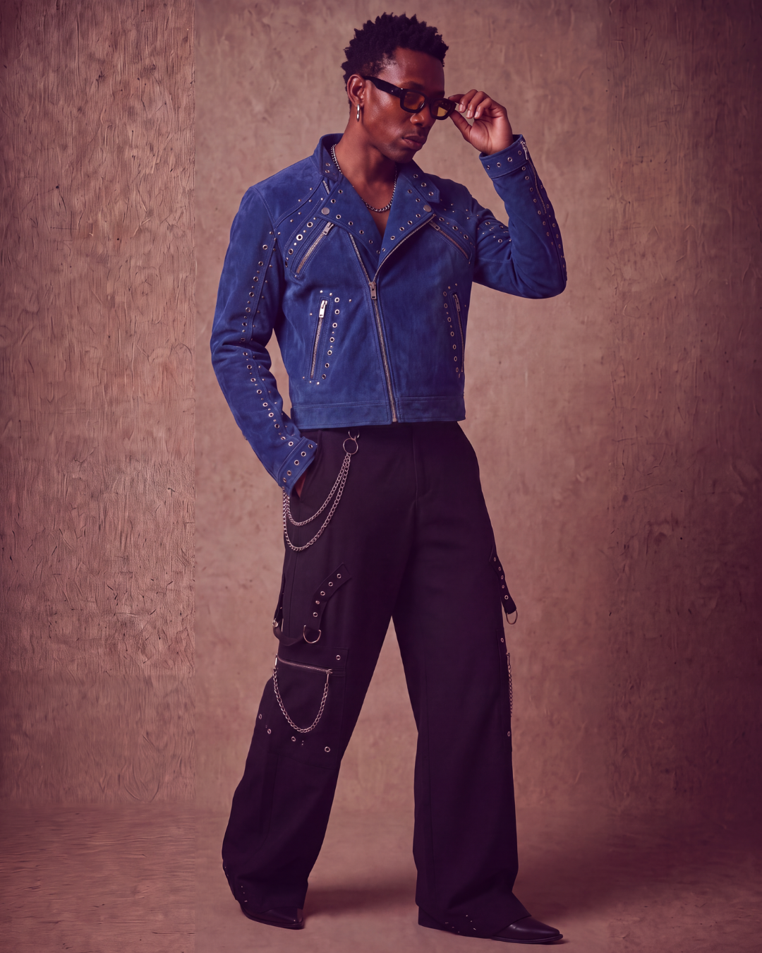 BillionaireZ Cobalt Riot Suede Jacket