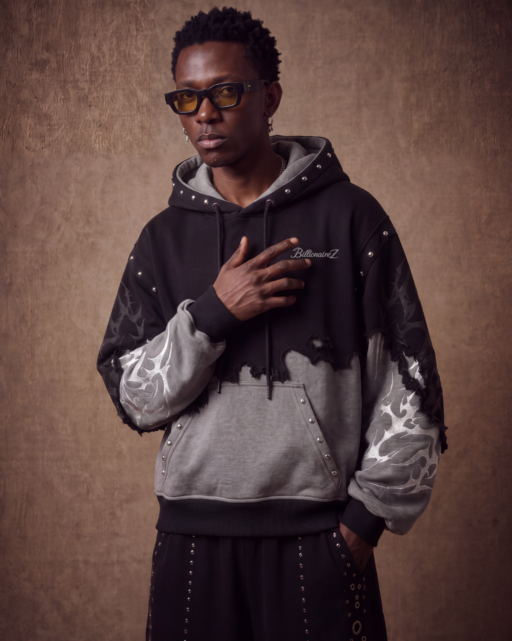 BillionaireZ Riftborn Studded Hoodie