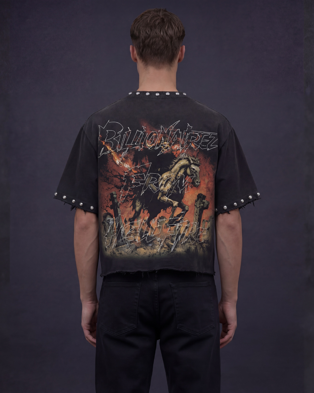 BillionaireZ Grave Dominion Studded Tee