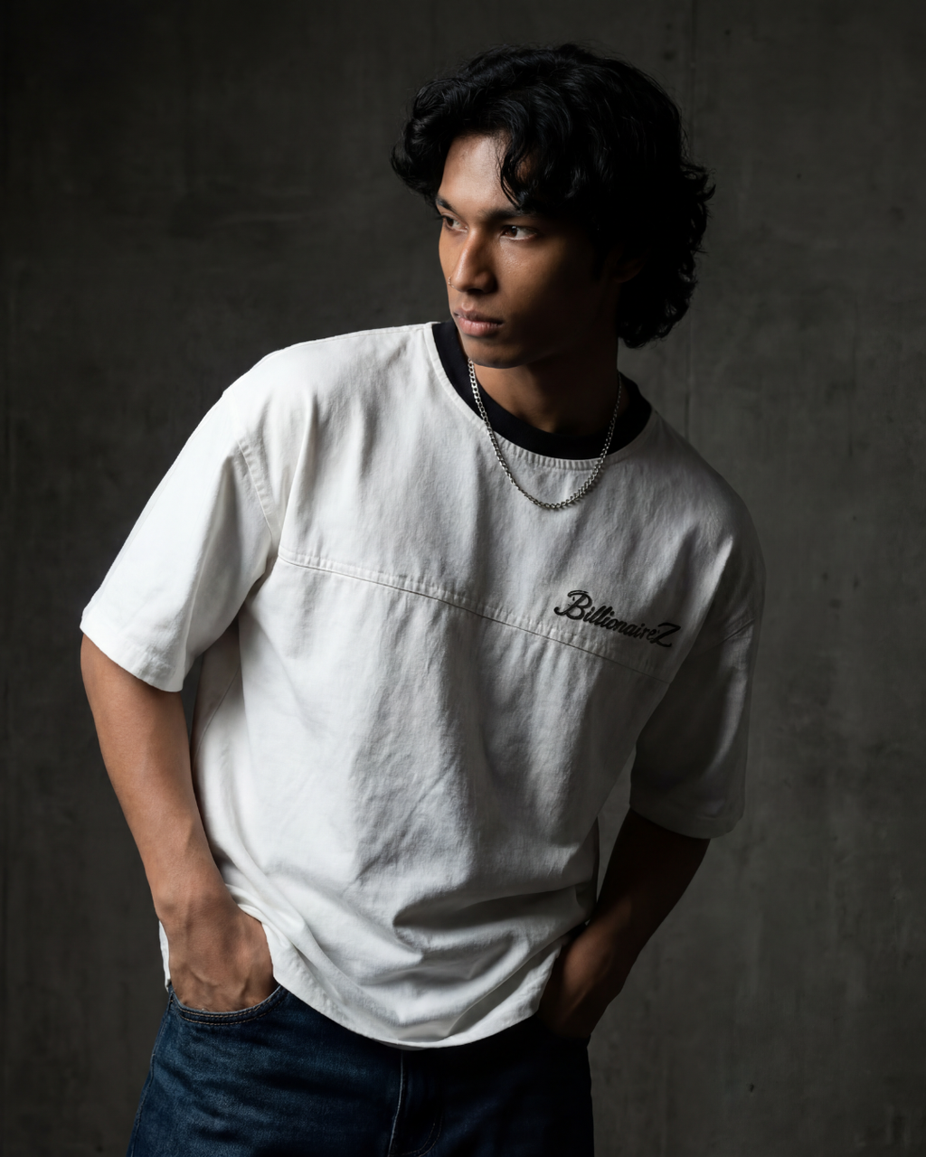 BillionaireZ Ivory Denim Tee