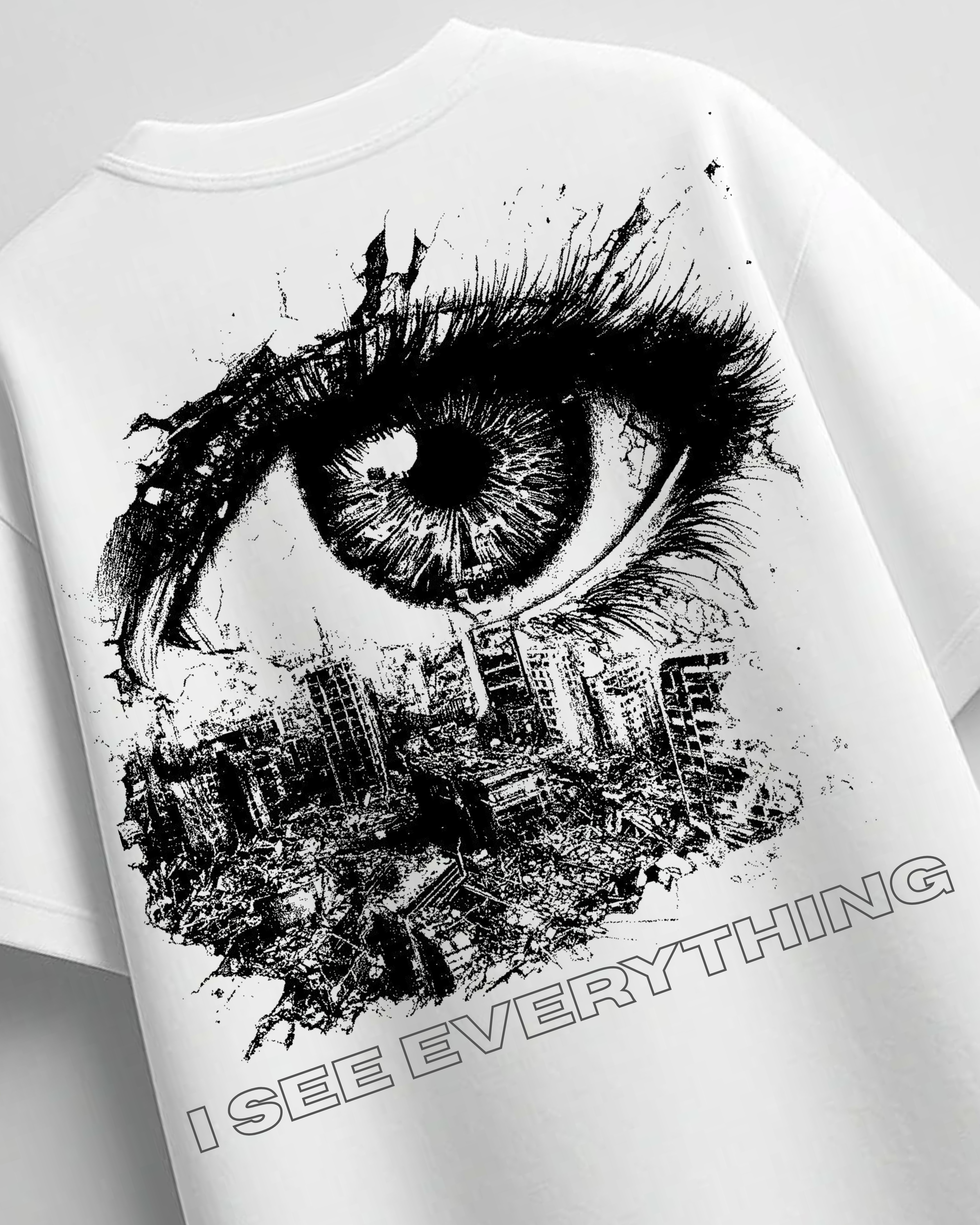 BillionaireZ “I See Everything” Oversized Tee – White