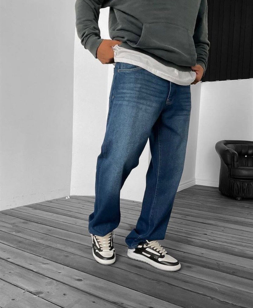 BillionaireZ Dark Blue Straight-Leg Denim Jeans