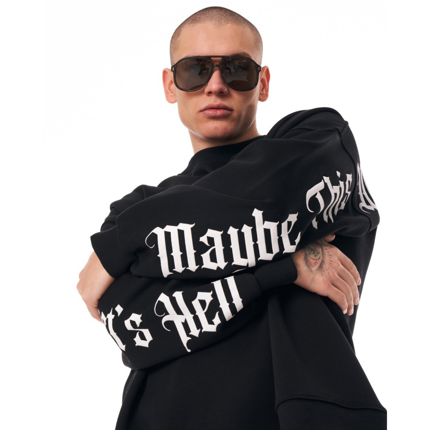 “Maybe This World is Other Planet’s Hell” Sweatshirt- Black