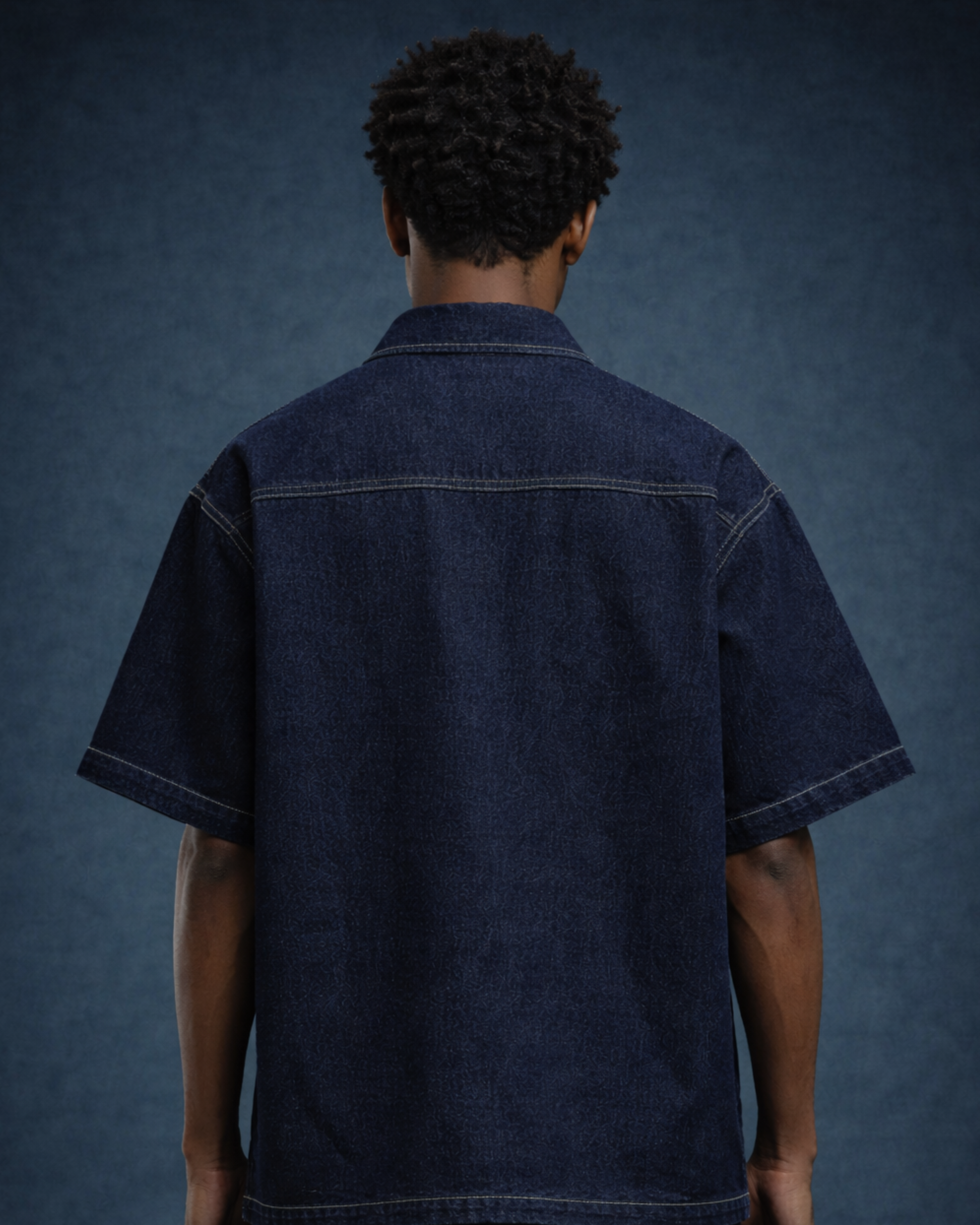 BillionaireZ Indigo Authority Denim Shirt