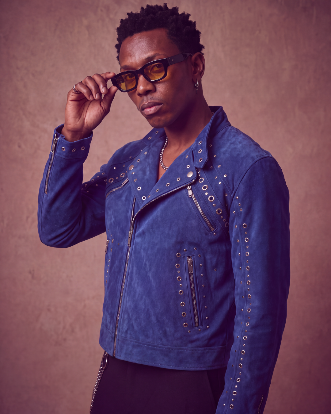 BillionaireZ Cobalt Riot Suede Jacket