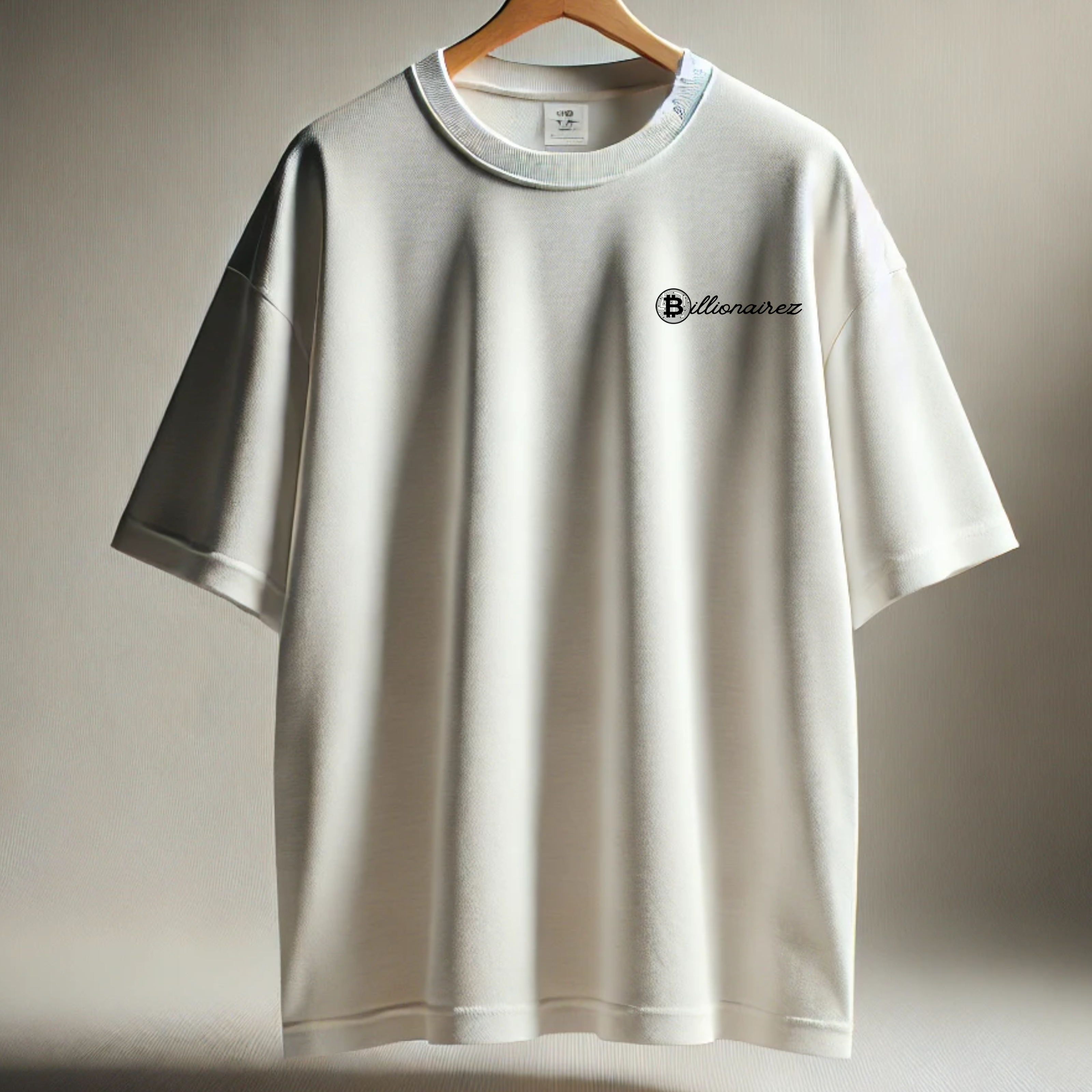 BillionaireZ Signature Oversized T-Shirt – Ivory White