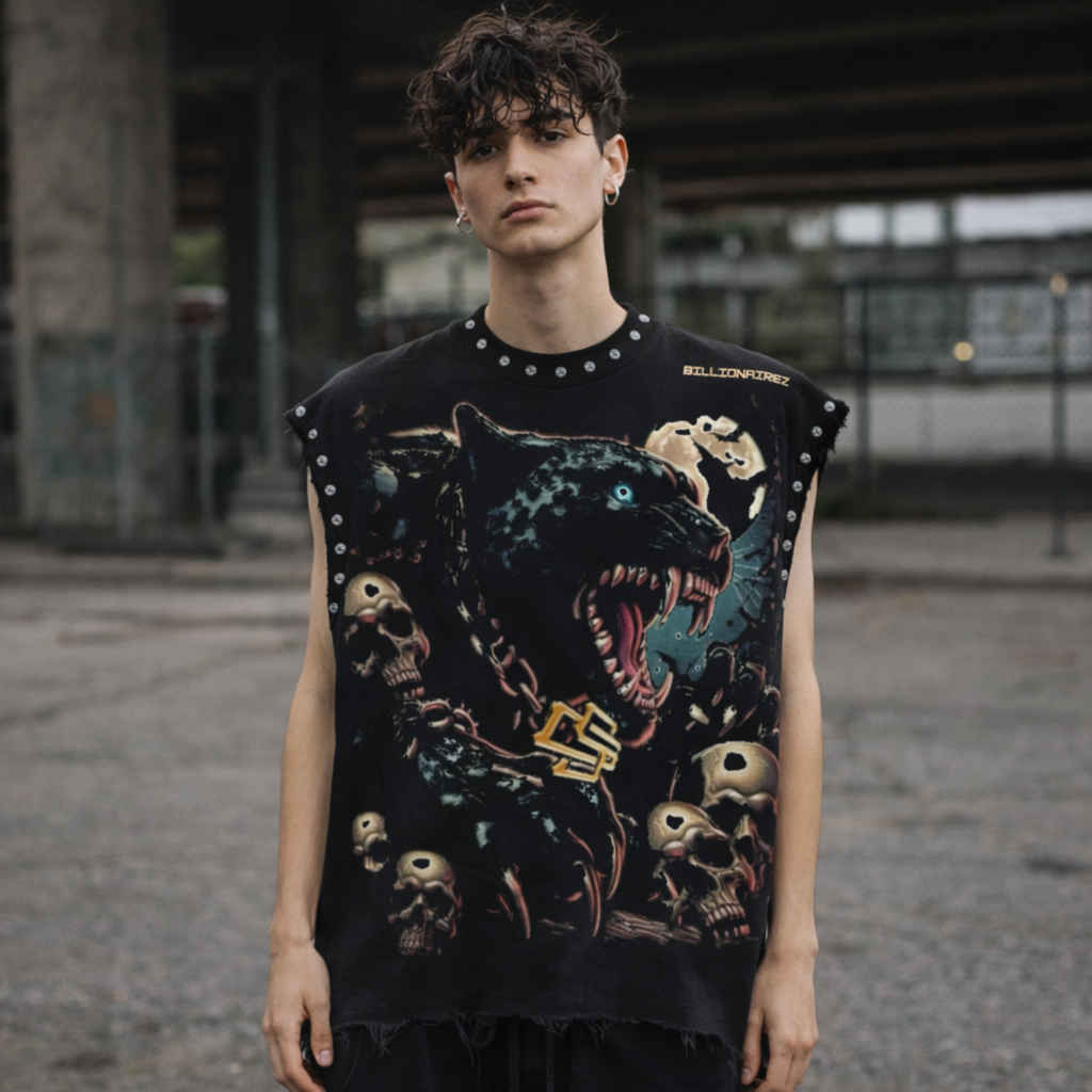 BillionaireZ Predator Oversized Studded Tank