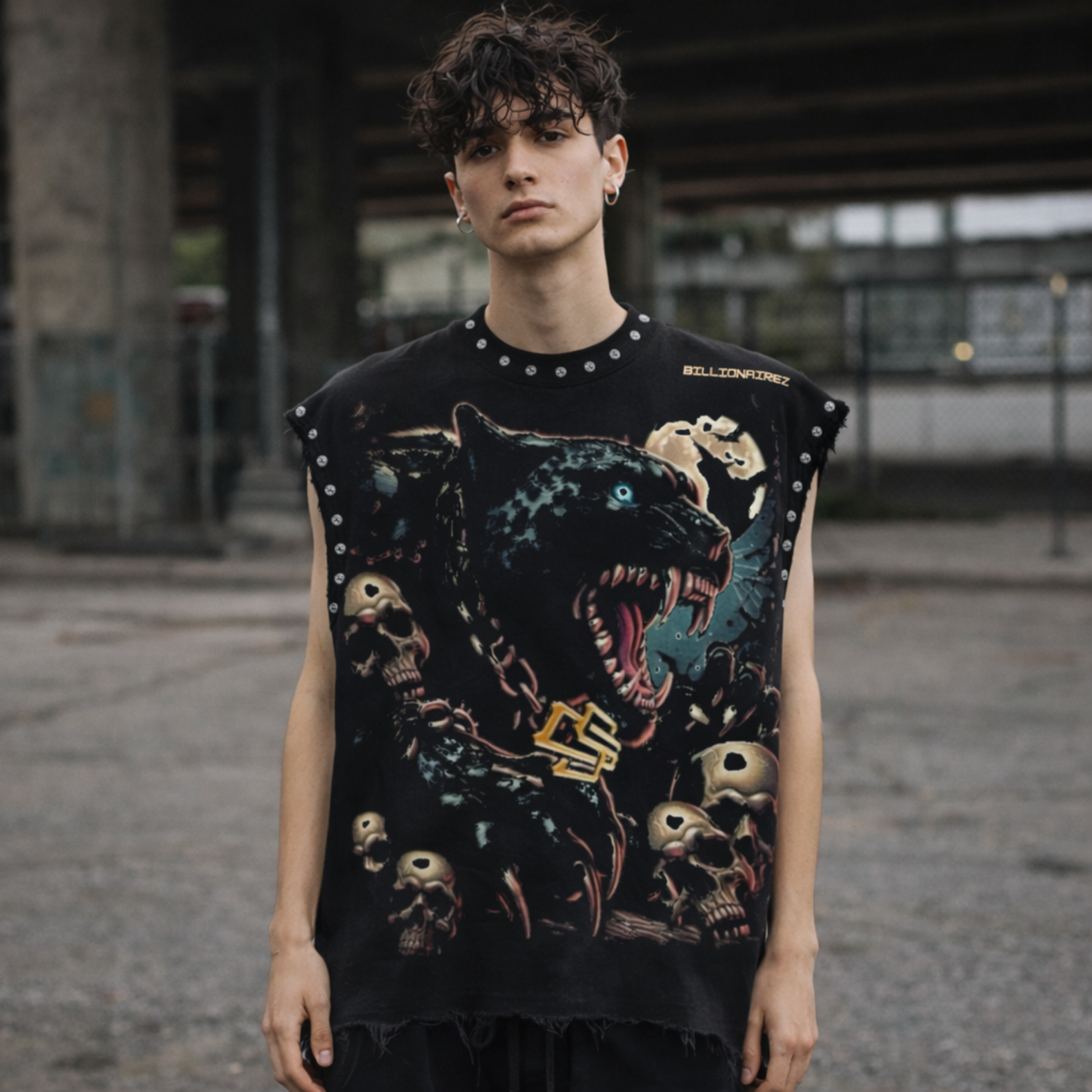 BillionaireZ Predator Oversized Studded Tank