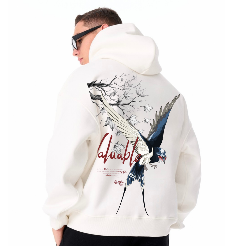 Valuable Wings Hoodie – White Edition