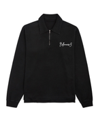 BillionaireZ Noir Authority Half-Zip Sweatshirt